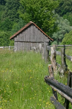 Stable with fence