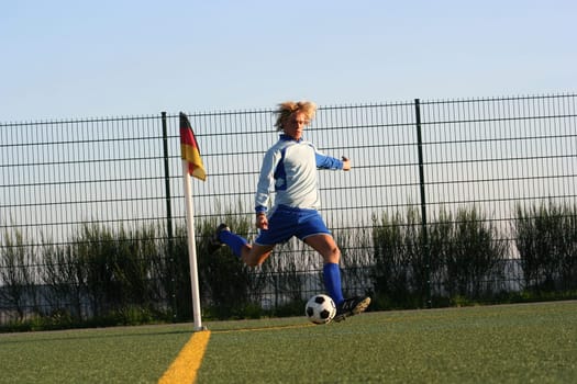 Photo in the series of shots  "Football photos autumn 2005"""