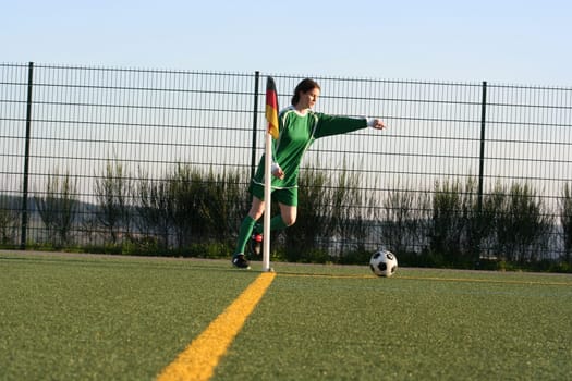 Photo in the series of shots  "Football photos autumn 2005"""