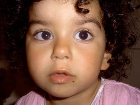 Innocent look at a toddler