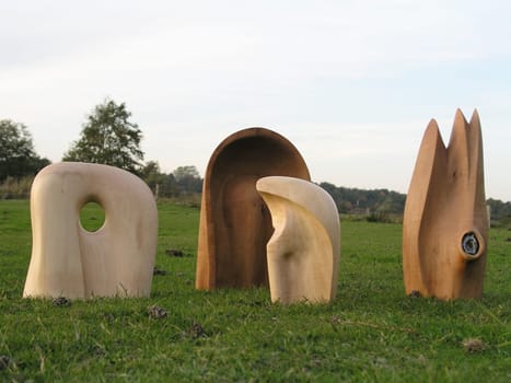 Sculptures by an artist and sculptor.
