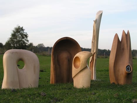 Sculptures by an artist and sculptor.