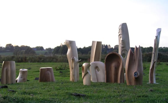 Sculptures by an artist and sculptor.