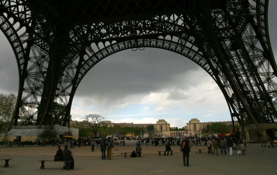 France,Paris,under the Eiffel Tower
