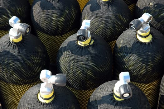 Compressed air cylinders