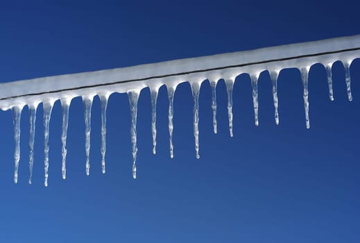 A wire after a frost sprinkler