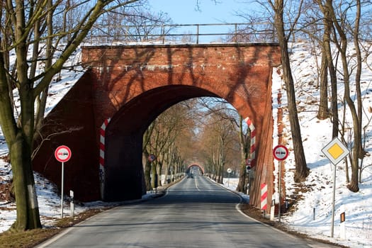 Highway with tunnel