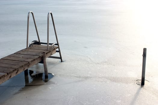 Pier in the ice