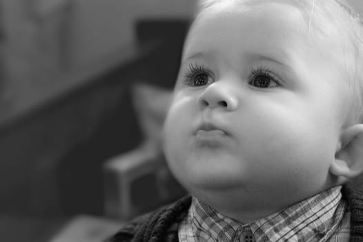 My godchild during his baptism...