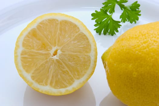 Lemon with parsley