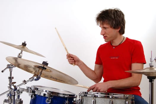 Professional on drums