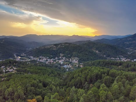 Rural landscape near Val les Bains, in Ardeche, France, Europe. High quality photo