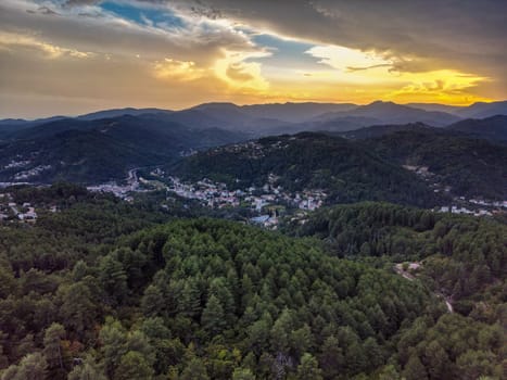 Rural landscape near Val les Bains, in Ardeche, France, Europe. High quality photo