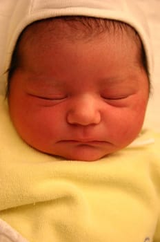 Newborn baby shortly after birth.