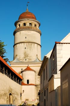 City wall with tower