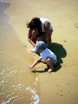 On the beach
