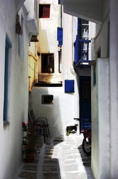 ... in the old town of Mykonos