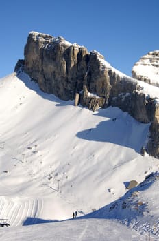 The slopes are open,and no one goes. Ski resort Leysin,Switzerland