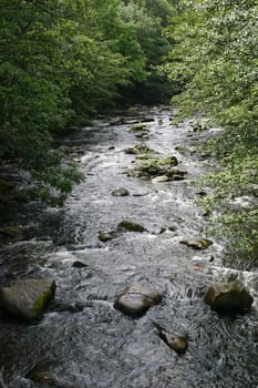 The wild and romantic Bode Valley near Thale in the Harz Mountains