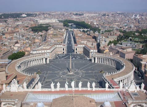 St. Peter's Square in Rome seen from the Duomo