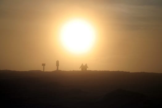 Setting sun