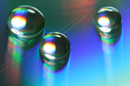 Trio of drops on data track