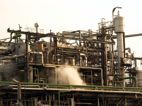 Industrial plant in the port