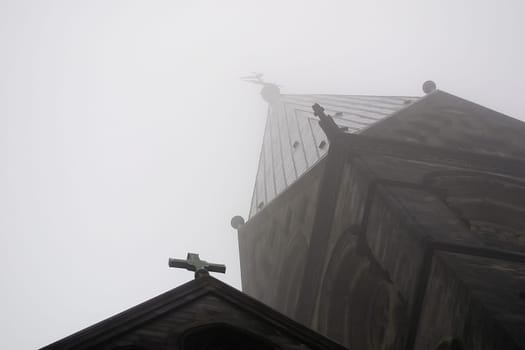 Bremen Cathedral in the fog.