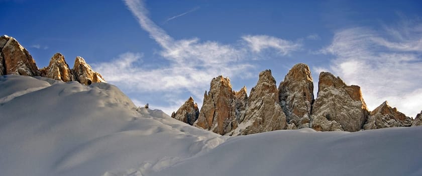 behind the mountains...