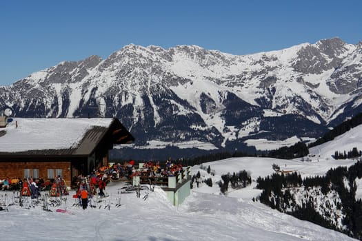 On the ski hut