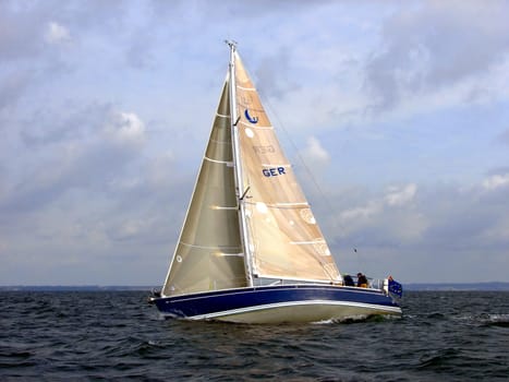 The heel (also blowing side or inclined position) refers to the inclination of ships to the side. Looks very sporty,but is not necessarily optimal.