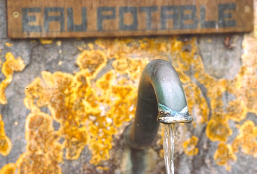 Village fountain in the Pre-Jurassic,France