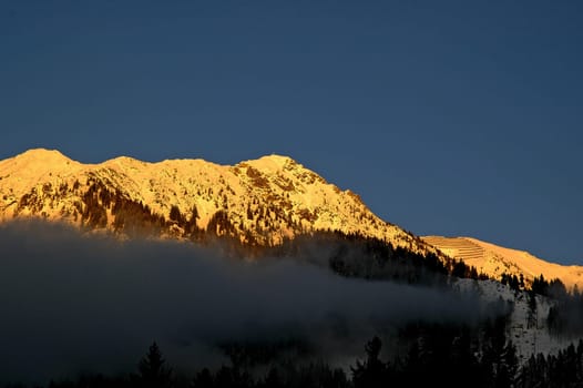 Evening sun on the Nebelhorn