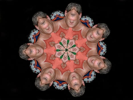 I embellished my brother a bit and locked him in a kaleidoscope. I hope he doesn't get vain now?! -)