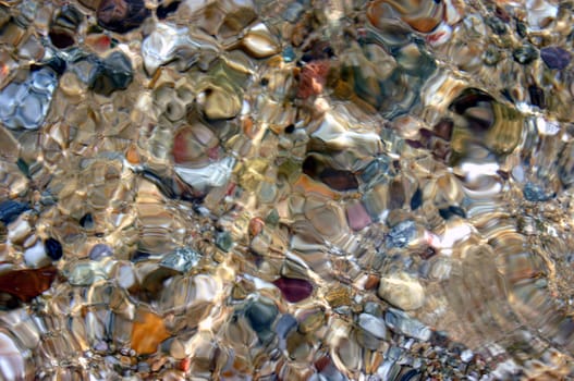 Stones under water
