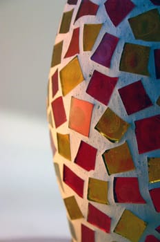Mosaic lantern in close-up