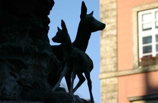 Donop fountain on the market square in Detmold (Lippe)