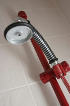 Calcified shower head of a shower