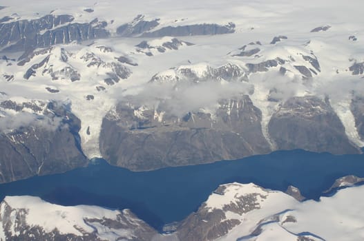 Greenland from the plane