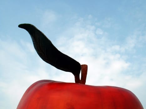 It's not a real apple. But also no photomontage -)