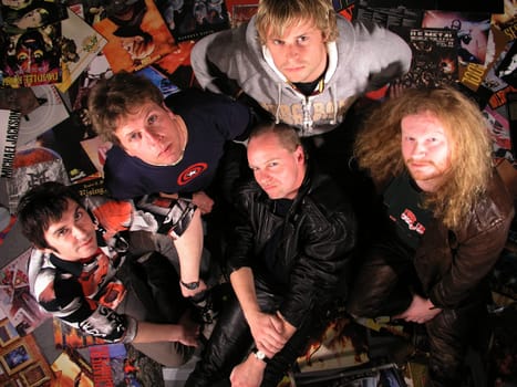 Photo session in the rehearsal room of RockWorx.