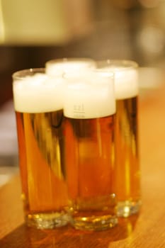 4 beer glasses