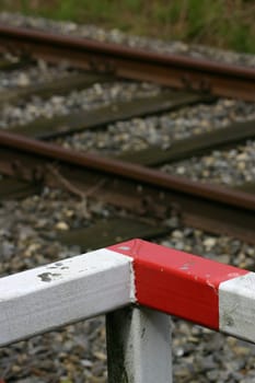 Barrier on a railway line