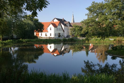 The Menteteich in Alverdissen (Lippe district,North Rhine-Westphalia)