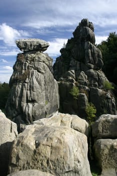 The Externsteine in Lipperland (North Rhine-Westphalia)