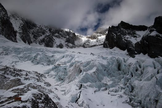 Impression at an altitude of 4600 m on the Yuelong Xueshan (Jade Dragon) in Yunnan Province,China