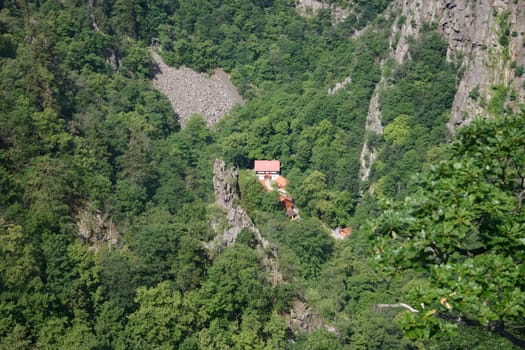The wild and romantic Bode Valley in the Harz Mountains near Thale