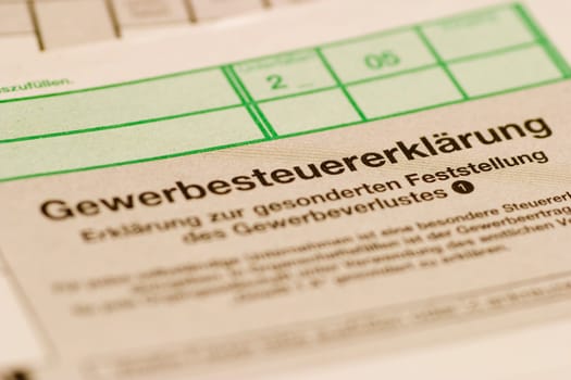 Trade tax return