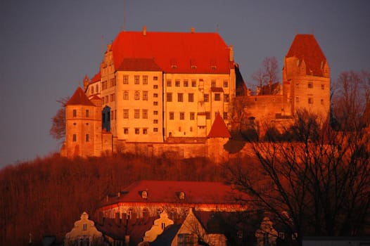 Castle in the evening sun