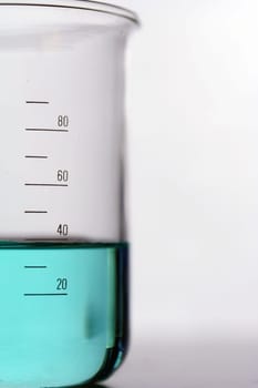 Measuring blue liquid